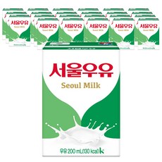 서울우유 멸균 흰우유, 200ml, 24팩