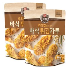 백설 우리쌀로 만든 바삭 튀김가루, 2개, 1kg