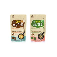 부침가루 2종 세트, 고소감자, 튼튼야채, 1세트