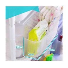 리빙스마일 포켓형 기저귀 정리함 직사각형 3단, 화이트, 1개
