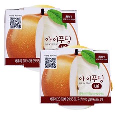 LG생활건강 아이 푸딩 100g, 배, 4개