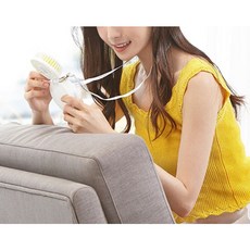 르젠 핸즈프리 미러팬 휴대용 선풍기, LZMF-ST2600, 크림 화이트