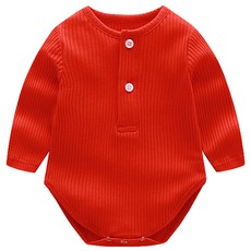 맘스케어 유아용 골지 투버튼 긴팔 바디수트