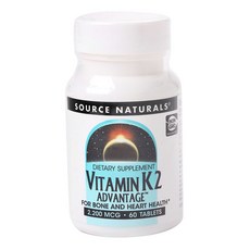 소스내츄럴스 비타민 K2 어드밴티지 2200mcg 타블렛 비건, 60개입, 1개, 60정