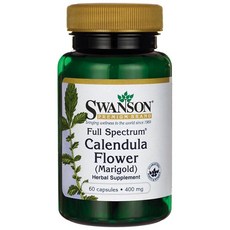 스완슨 풀 스펙트럼 카렌듈라 플라워 400mg 캡슐, 1개, 60정