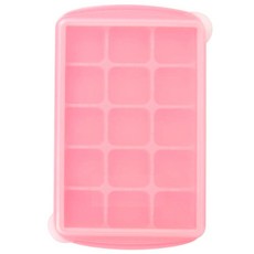 투데코 실리콘 이유식 보관 아이스트레이, 225ml, 핑크, 1개