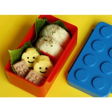 옥스포드 아동용 블럭 런치박스 + 보온보냉 파우치, 블루, 1세트