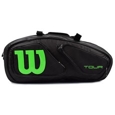 [윌슨 투어V 15팩 테니스/배드민턴라켓3단가방], WRZ-845615(블랙라임)