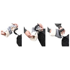 마니또 코지 유모차 핸드머프 멜란지 분리형, Black Grey, 1세트