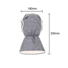 마니또 코지 유모차 핸드머프 멜란지 분리형, Black Grey, 1세트