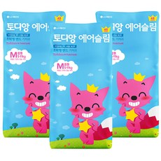 토디앙 핑크퐁 에어슬림 밴드형 기저귀 공용 (5~11kg), 중형(M), 144매