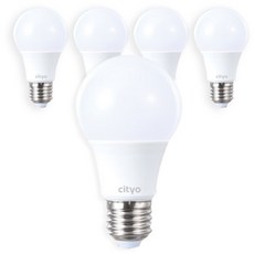 씨티오 LED 화이트 전구 10W, 5개, 전구색
