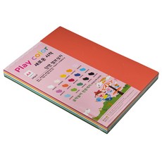 종이문화 플레이칼라 180g 15색 혼합 A4, A4(210 x 297 mm), 100매