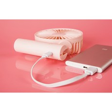 듀플렉스 미니 휴대용선풍기, DP-691MF, 핑크