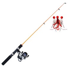 組合蛔蟲鱒魚山川魚捲線器釣魚竿全組, 1套