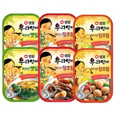 샘표 우리엄마 깻잎깨끗한맛 70g x 2p + 메추리알장조림 130g x 2p + 돼지고기장조림 110g x 2p, 1세트