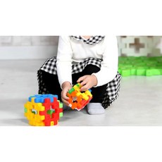 아하토이 꼬마 사각 블럭 200p, 혼합색상, 1세트