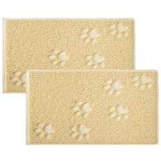 블럭마트 고양이 사각 모래매트 2p, 크림, 2개
