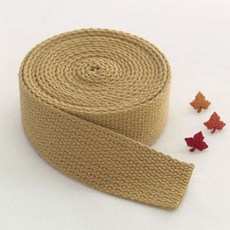 Kohas iD 素色棉質布帶 25mm, 米色, 2件