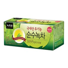 녹차원 국내산 유기농 순수녹차 티백, 1.2g, 25개입