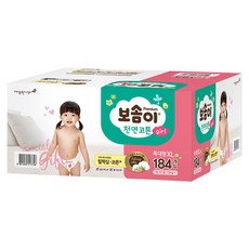 2016년형 프리미엄 천연코튼 밴드형 기저귀 여아용, 특대형(XL), 184매