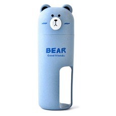 더자카 곰돌이 칫솔 케이스, 블루, 1개