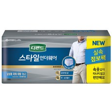 디펜드 스타일 언더웨어 파워 남성용 중형, 18개입, 1개