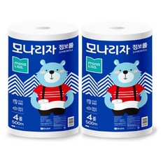 모나리자 1겹 점보롤 500m, 4롤, 2개