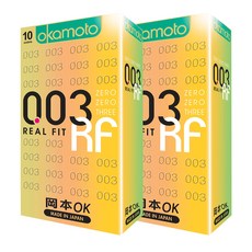 오카모토 0.03 리얼핏 RF 초박형 콘돔, 10개입, 2개