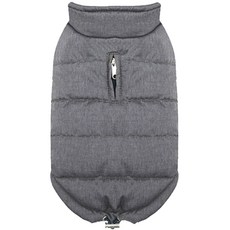 퍼피엔젤 반려견 멜란지 패딩 베스트, Gray, 1개