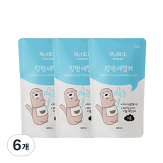 마이비 젖병세정제 거품형 리필, 400ml, 6개