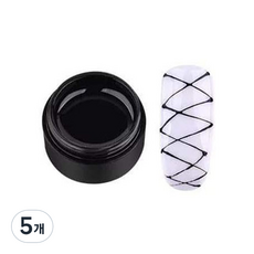 라인아트용 스트링 스파이더젤 5ml, 블랙(01), 5개