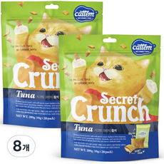 캣템 시크릿 크런치 고양이 간식, 참치, 200g, 8개