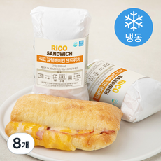 리코 갈릭베이컨 샌드위치 (냉동), 210g, 8개