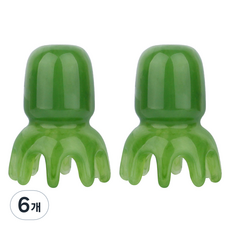 章魚按摩器頭皮刮痧, 6個, 綠色