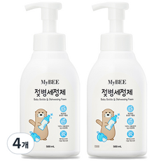 마이비 젖병세정제 거품형 용기, 500ml, 4개