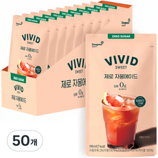 비비드스위트 제로 자몽 에이드, 190ml, 50개
