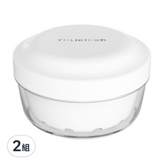 日本 YULIKIKER 清潔密封浸泡盒 隱形牙套 隱適美 活動假牙 清潔收納盒, 白色, 2組