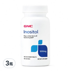 GNC 健安喜 肌醇 500食品錠, 100素食錠, 500mg, 100顆, 3瓶
