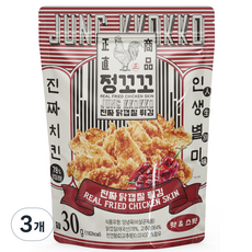 정꼬꼬 닭껍질 튀김 스낵 핫 & 스윗, 3개, 30g