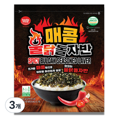 바다모아 김자반 매콤 불닭 돌자반, 3개, 50g