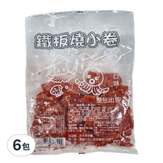 嘉南食品 鐵板燒小卷風味, 整包出售, 140g, 6包