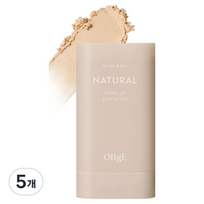 OBge 내추럴 톤업 선스틱 SPF50+ PA++++, 18g, 5개