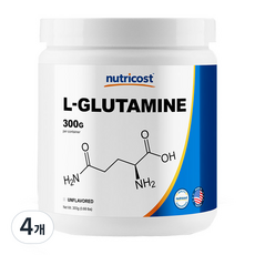 뉴트리코스트 L 글루타민, 300g, 4개