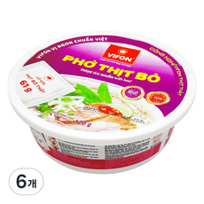 비폰 포보 베트남 쌀국수 컵라면 120g, 6개