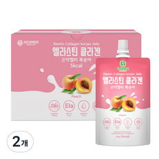 단디라이프 엘라스틴 콜라겐 곤약젤리 복숭아맛 10개입, 840g, 2개