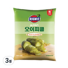 리치스 슬라이스 오이피클 파우치, 3kg, 3봉