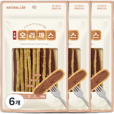 내츄럴랩 수제 강아지 간식, 오리, 100g, 6개
