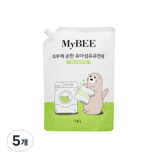 마이비 피부에 순한 유아 섬유유연제 프레시 올리브향 리필, 1.6L, 5개