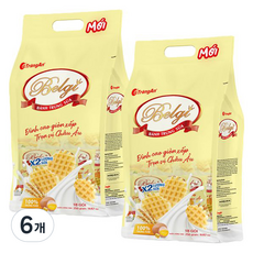 짱안 벨기 에그 버터 와플 쿠키, 250g, 6개